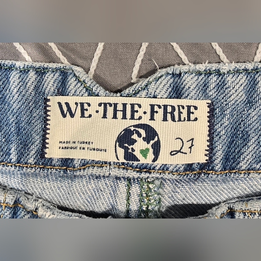 We The Free High Waisted Wide Leg Jeans Size 27 - Picture 6 of 7